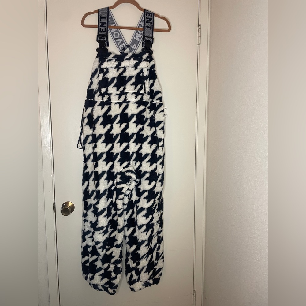 NWT FP Movement Hit the Slopes Fleece Overalls Houndstooth Combo Sizes XS, S, L - Picture 4 of 12
